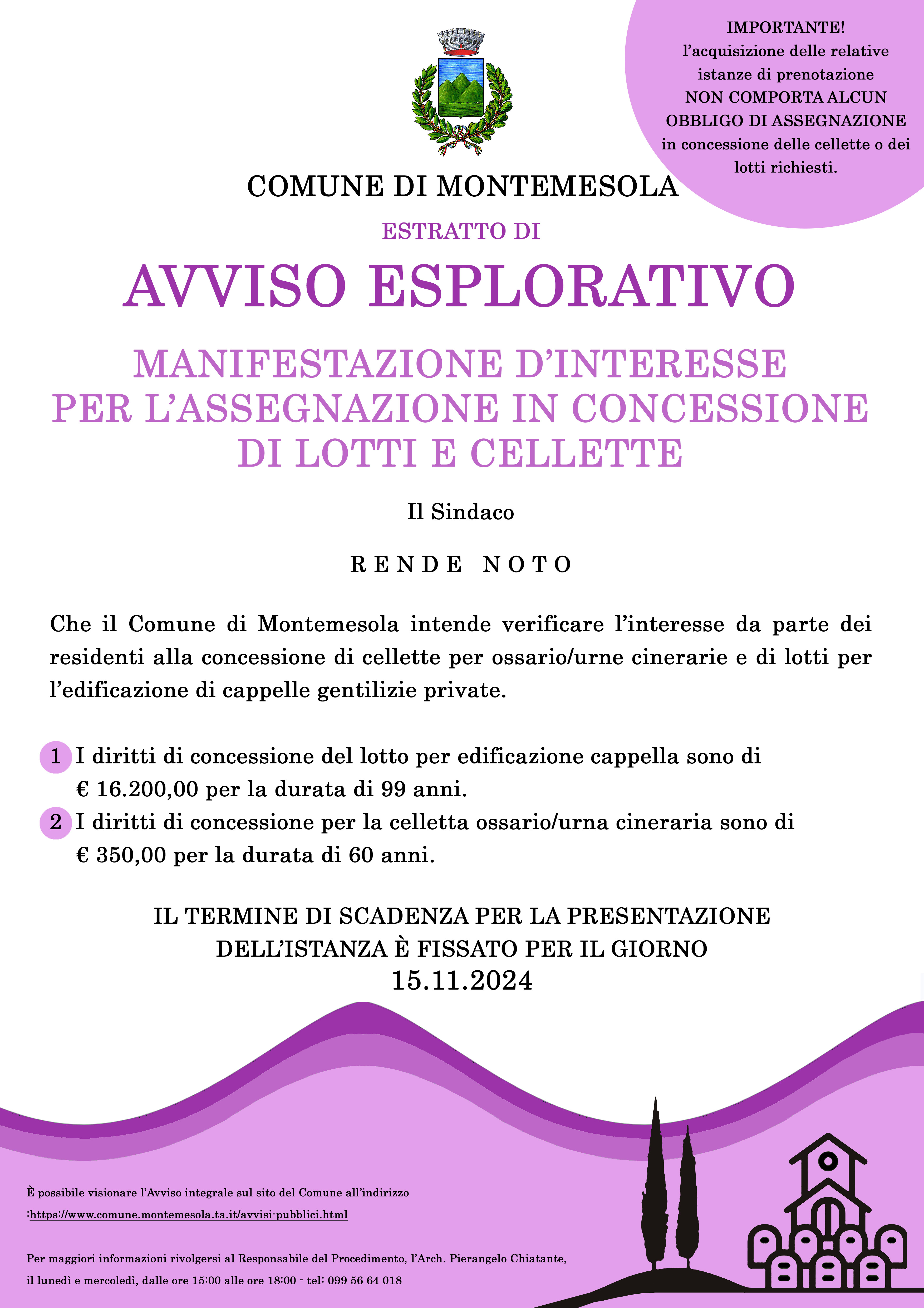 AVVISO MANIFESTAZIONE INTERESSE CIMITERO